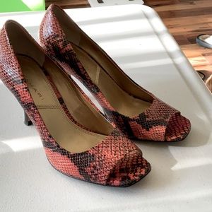 Leather Heels Peep Toe 7